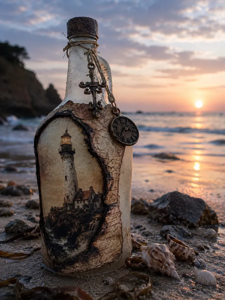 The Message in the Bottle - Inspired Night Lamp