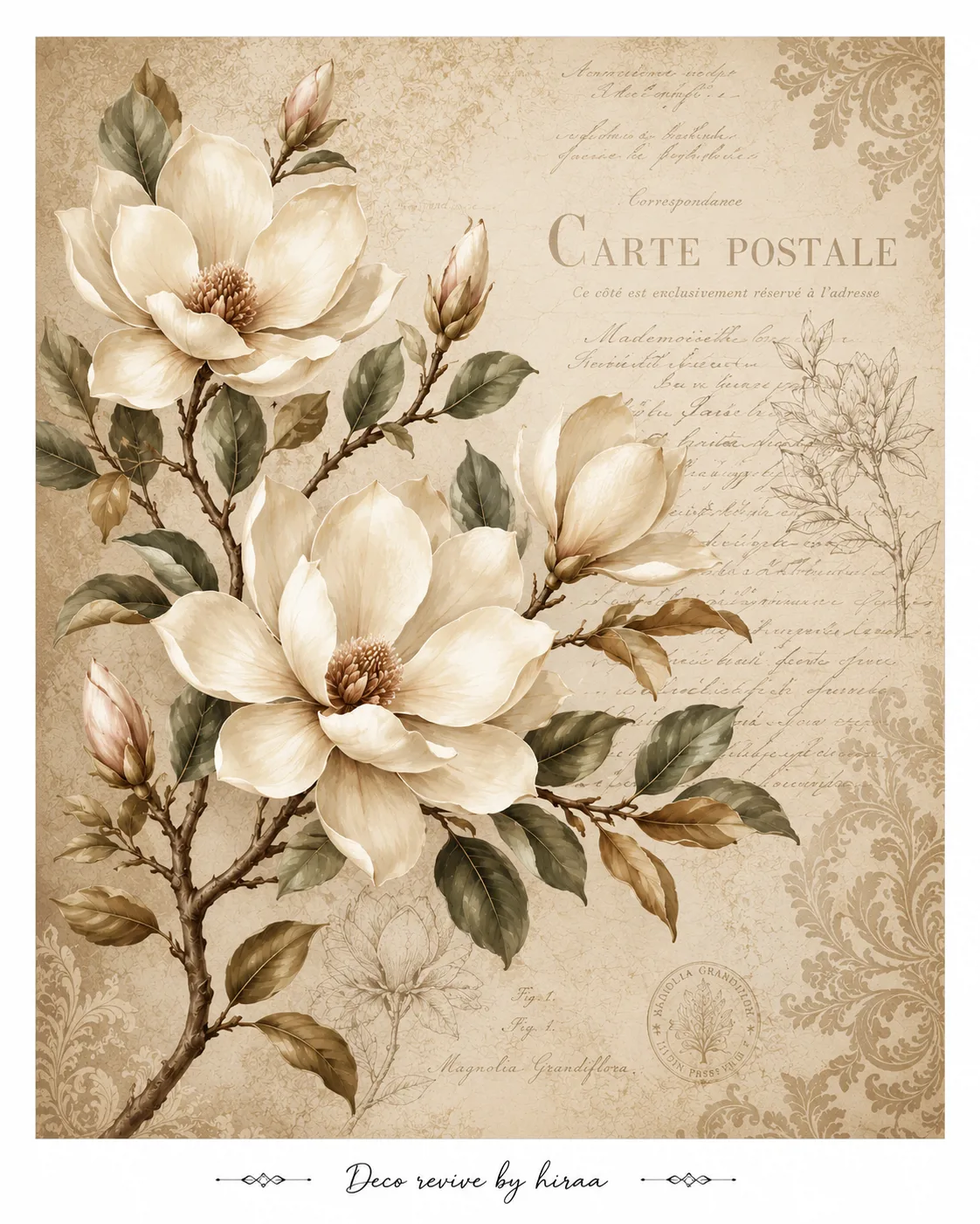 White floral design