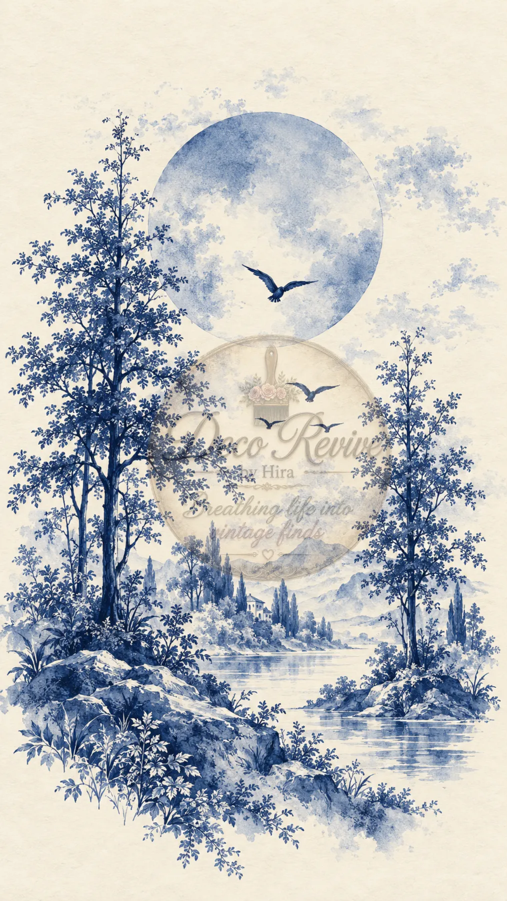 French blue toile