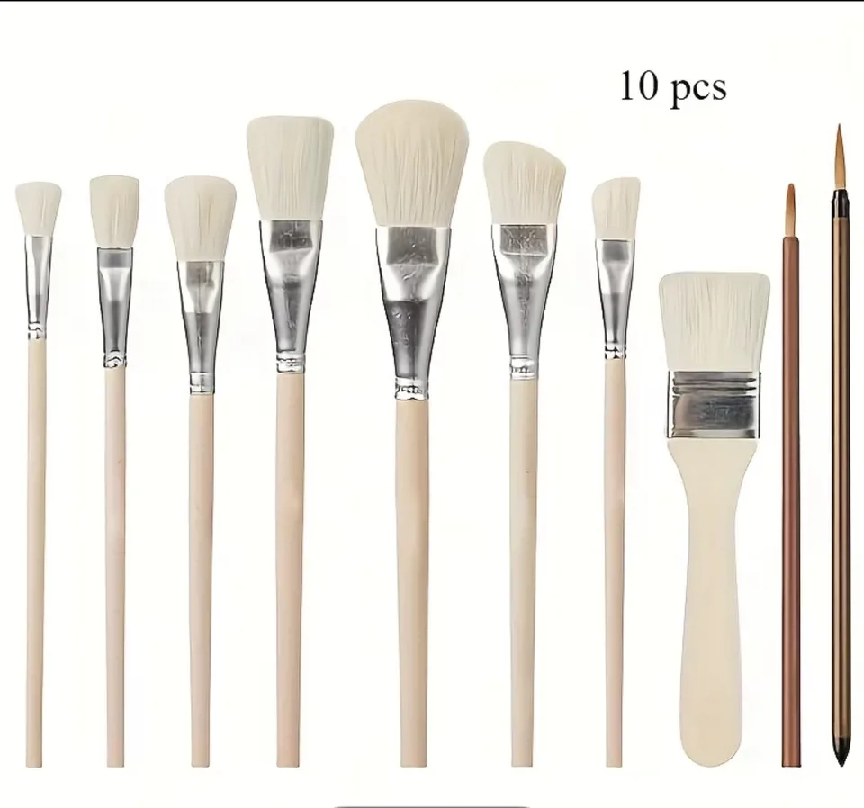 Goat hair synthetic brushes set of 10