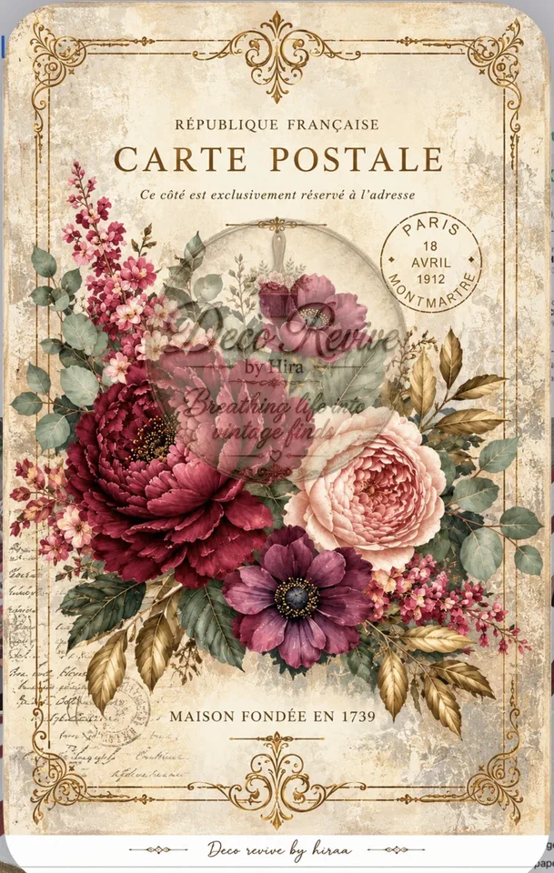 Carte Postle Ivory 2 Rice paper