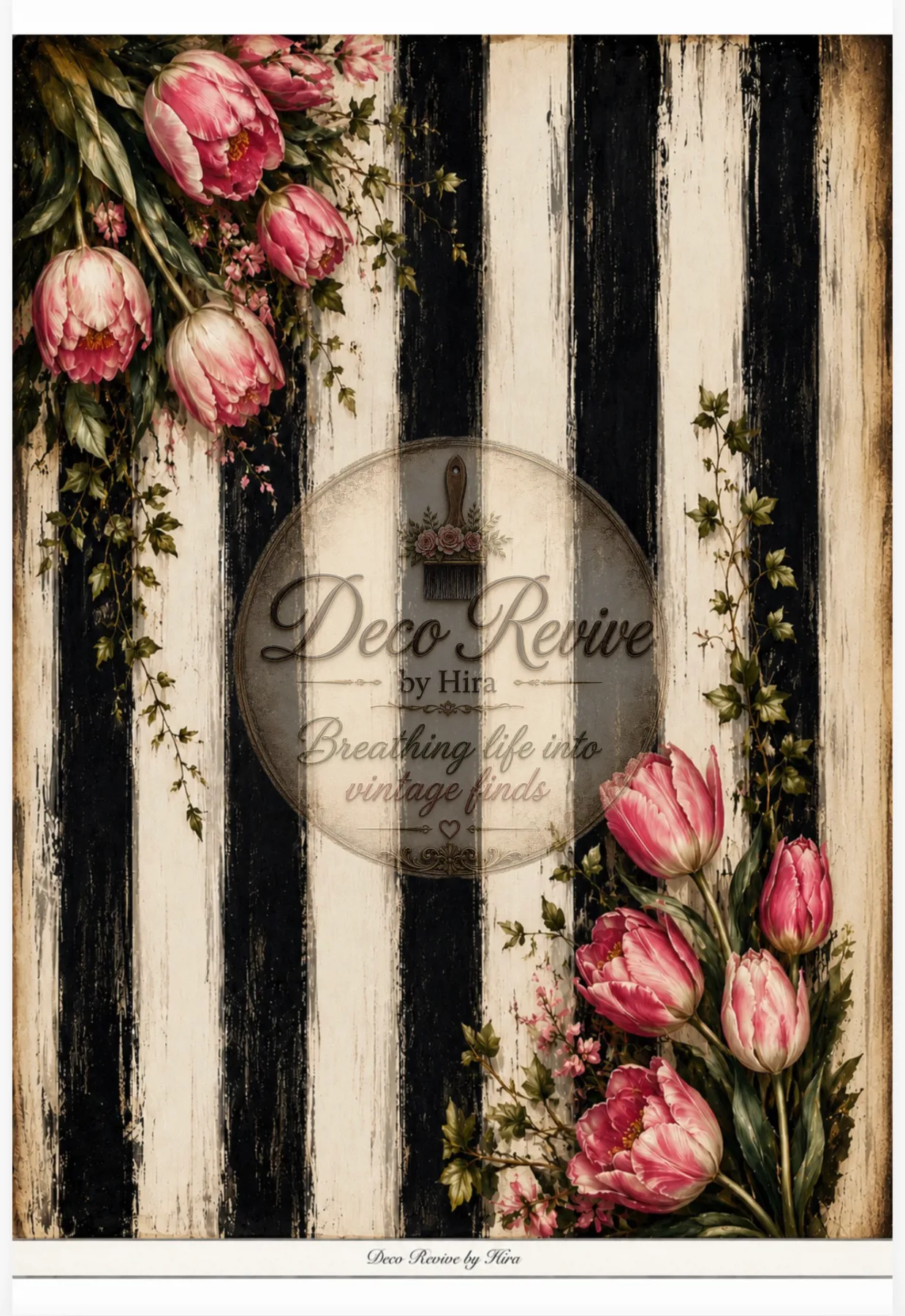 Tulips striped Rice Paper